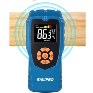 Risepro Handheld Wood Drywall Construction Moisture Meter Blue Orange New OS